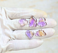 Natural Amethyst Gemstone Smooth Fancy Shape Cabochon High Quality Loose Gemstones For Jewelry Making 14-20 MM Size 5 Pcs V3941