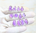 Natural Amethyst Gemstone Smooth Fancy Shape Cabochon High Quality Loose Gemstones For Jewelry Making 10-17 MM Size 12 Pcs V3943