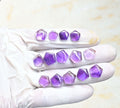 Natural Amethyst Gemstone Smooth Star Shape Cabochon High Quality Loose Gemstones For Jewelry Making 9-12 MM Size 14 Pcs V3945
