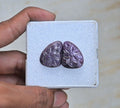 Natural Ruby Gemstone Hand Carved Fancy Shape Cabochon High Quality Loose Gemstones For Jewelry Making 25x19 MM Size 1 Pair V3957