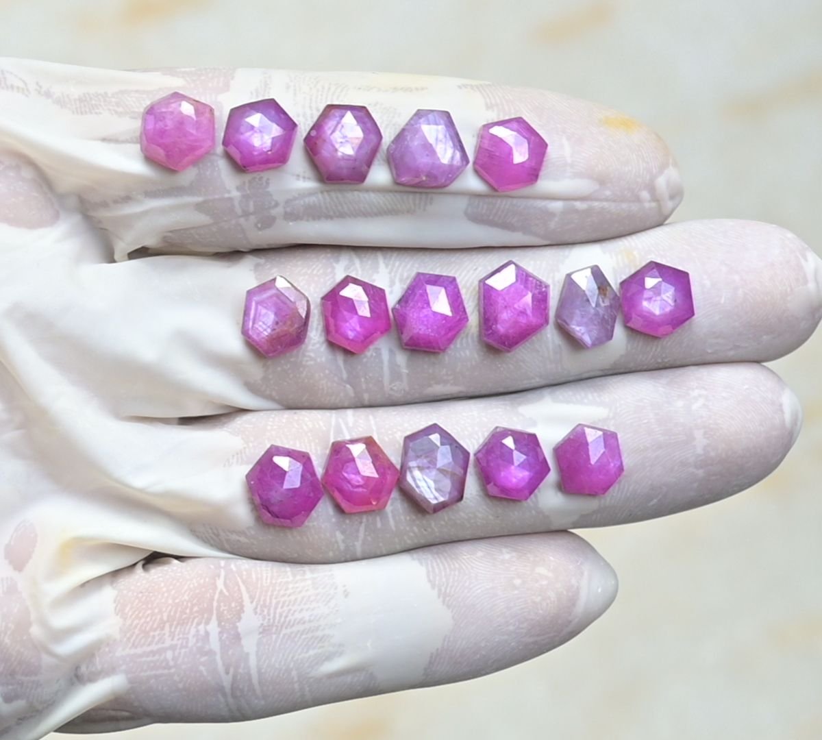Natural Silky Sapphire Gemstone Rose Cut Fancy Shape Cabochon High Quality Loose Gemstones For Jewelry Making 8-10 MM Size 16 Pcs V3960