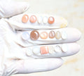 Natural Moonstone Gemstone Smooth Mix Shape Cabochon High Quality Loose Gemstones For Jewelry Making 8-12 MM Size 17 Pcs V3961