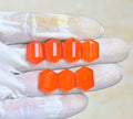 Natural Carnelian Gemstone Step Cut Hexagon Shape Cabochon High Quality Loose Gemstones For Jewelry Making 16-17 MM Size 7 Pcs V3990