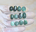 Natural Emerald Gemstone Rose Cut Fancy Shape Cabochon High Quality Loose Gemstones For Jewelry Making 12-16 MM Size 12 Pcs V3998
