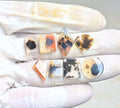 Natural Scenic Agate Gemstone Smooth Mix Shape Cabochon High Quality Loose Gemstones For Jewelry Making 11-20 MM Size 8 Pcs V4003
