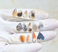 Natural Scenic Agate Gemstone Smooth Mix Shape Cabochon High Quality Loose Gemstones For Jewelry Making 11-16 MM Size 13 Pcs V4004