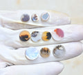 Natural Scenic Agate Gemstone Smooth Round Shape Cabochon High Quality Loose Gemstones For Jewelry Making 8-13 MM Size 10 Pcs V4005
