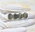 Natural Golden Obsidian Gemstone Step Cut Hexagon Shape Cabochon High Quality Loose Gemstones For Jewelry Making 14x10 MM Size 4 Pcs V4015