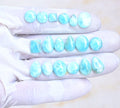 Natural Larimar Gemstone Smooth Mix Shape Cabochon High Quality Loose Gemstones For Jewelry Making 6-13 MM Size 18 Pcs V4021