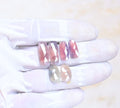 Natural Sapphire Gemstone Rose Cut Mix Shape Cabochon High Quality Loose Gemstones For Jewelry Making 15-18 MM Size 3 Pair V4024