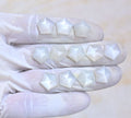Natural White Moonstone Gemstone Step Cut Hexagon Shape Cabochon High Quality Loose Gemstones For Jewelry Making 12 MM Size 12 Pcs V4035