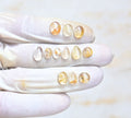 Natural Golden Rutile Gemstone Smooth Mix Shape Cabochon High Quality Loose Gemstones For Jewelry Making 7-10 MM Size 12 Pcs V4056