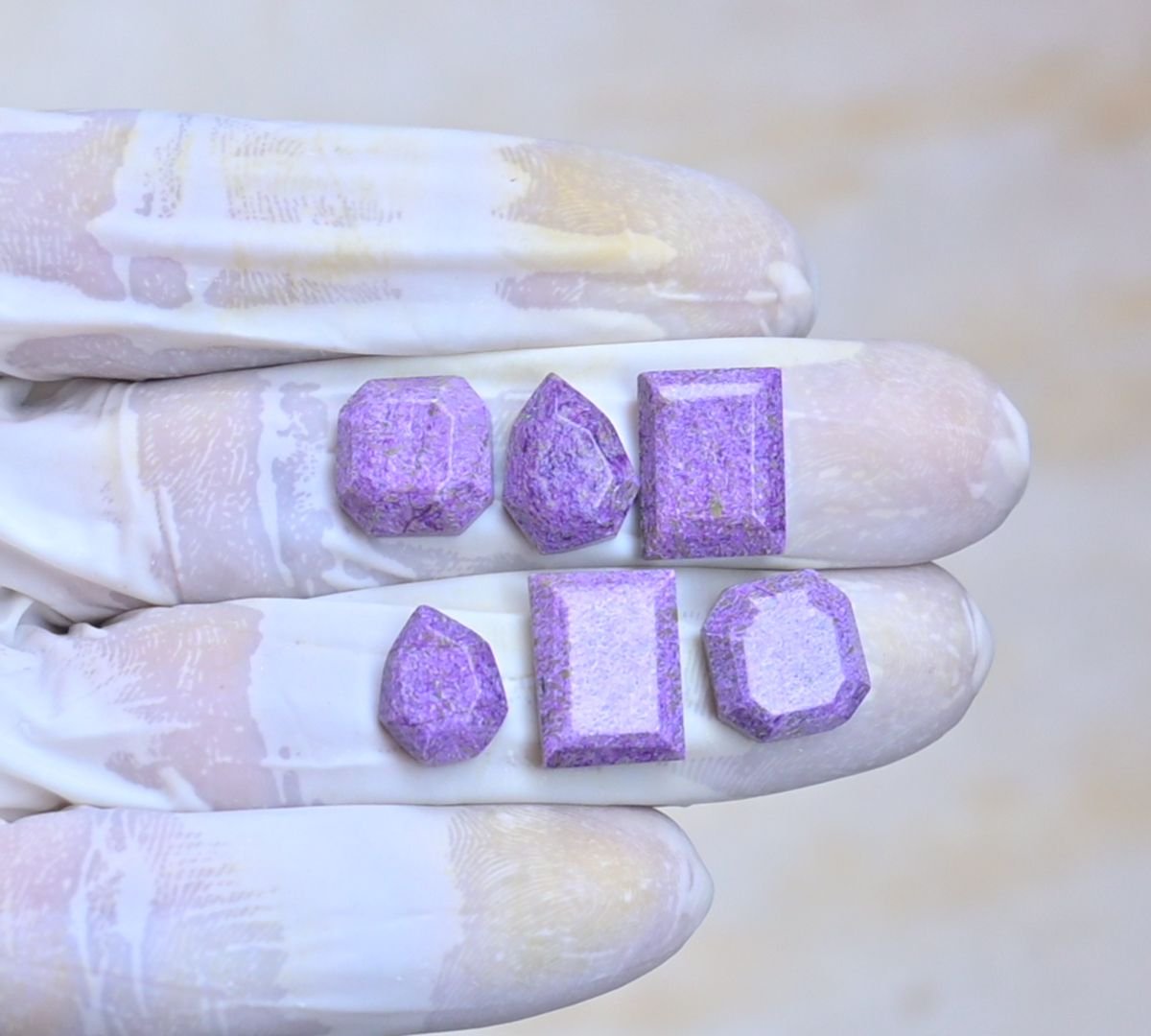 Natural Ruby Gemstone Step Cut Mix Shape Cabochon High Quality Loose Gemstones For Jewelry Making 12-15 MM Size 3 Pair V4063