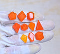 Natural Carnelian Gemstone Step Cut Mix Shape Cabochon High Quality Loose Gemstones For Jewelry Making 12-17 MM Size 10 Pcs V4071