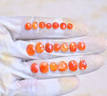 Natural Carnelian Gemstone Rose Cut Fancy Shape Cabochon High Quality Loose Gemstones For Jewelry Making 5-10 MM Size 20 Pcs V4077