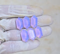 Natural Lavender Quartz Gemstone Step Cut Hexagon Shape Cabochon High Quality Loose Gemstones For Jewelry Making 20x10 MM Size 6 Pcs V4092