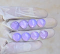 Natural Lavender Quartz Gemstone Rose Cut Heart Shape Cabochon High Quality Loose Gemstones For Jewelry Making 14 MM Size 8 Pcs V4099
