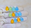 Natural Chalcedony Gemstone Rose Cut Pear Shape Cabochon High Quality Loose Gemstones For Jewelry Making 14x10 MM Size 12 Pcs V4101