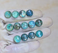 Natural Shattuckite Doublet Gemstone Rose Cut Round Shape Cabochon High Quality Loose Gemstones For Jewelry Making 12 MM Size 13 Pcs V4102