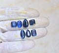 Natural Blue Kyanite Gemstone Step Cut Mix Shape Cabochon High Quality Loose Gemstones For Jewelry Making 9-15 MM Size 7 Pcs V4104