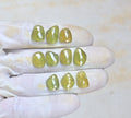 Natural Vesuvianite Gemstone Rose Cut Fancy Shape Cabochon High Quality Loose Gemstones For Jewelry Making 11-14 MM Size 10 Pcs V4106