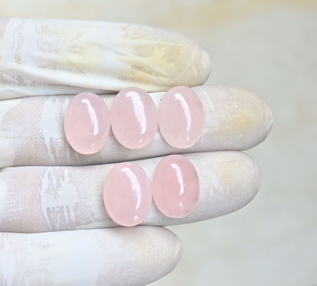 Natural Rose Quartz Gemstone Smooth Oval Shape Cabochon High Quality Loose Gemstones For Jewelry Making 16x12 MM Size 5 Pcs V4123