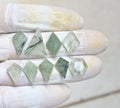 Natural Green Rutile Gemstone Step Cut Fancy Shape Cabochon Shape High Quality Loose Gemstones For Jewelry Making 13-19 MM Size 9 Pcs V4125