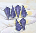 Natural Blue Sandstone Gemstone Step Cut Fancy Shape Cabochon High Quality Loose Gemstones For Jewelry Making 31-32 MM Size 6 Pcs V4134
