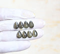 Natural Golden Obsidian Gemstone Rose Cut Pear Shape Cabochon High Quality Loose Gemstones For Jewelry Making 12x8 MM Size 8 Pcs V4182