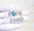 Natural Moss Agate Gemstone Smooth Oval Shape Cabochon High Quality Loose Gemstones For Jewelry Making 12-14 MM Size 8 Pcs V4187