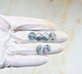 Natural Moss Agate Gemstone Rose Cut Oval Shape Cabochon High Quality Loose Gemstones For Jewelry Making 12-14 MM Size 6 Pcs V4190