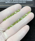 Natural Peridot Gemstone Faceted Cut Oval Shape High Quality Loose Gemstone For Jewelry Making Wholesalegems 6x4 MM Size 15 Pcs SM25341