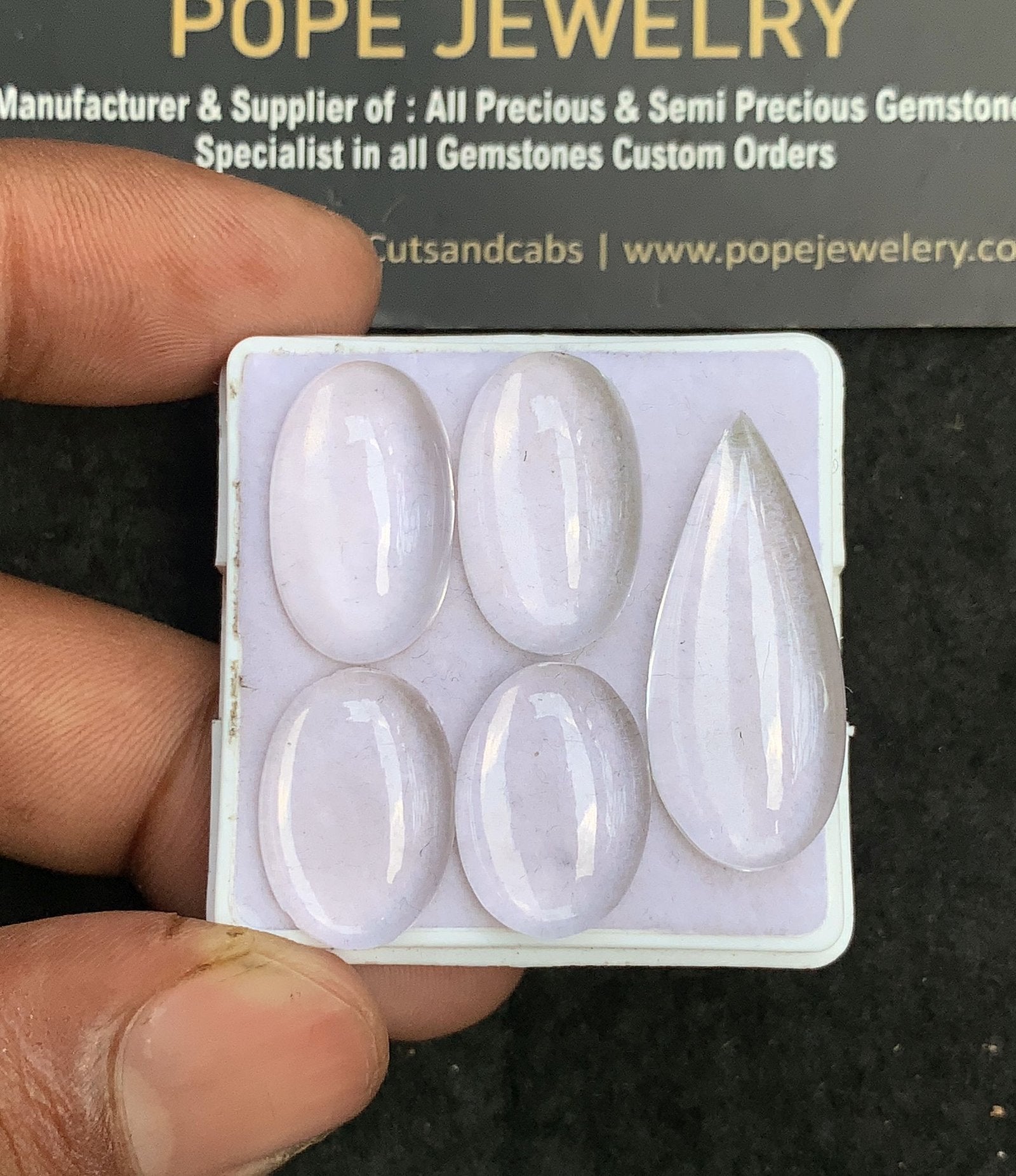 Natural Crystal Gemstone Smooth Mix Shape Cabochon High Quality Loose Gemstones For Jewelry Making 17-19 MM Size 5 Pcs V3690