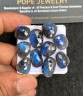 Natural Labradorite Gemstone Rose Cut Fancy Shape Cabochon High Quality Loose Gemstones For Jewelry Making 12-16 MM Size 10 Pcs V3691