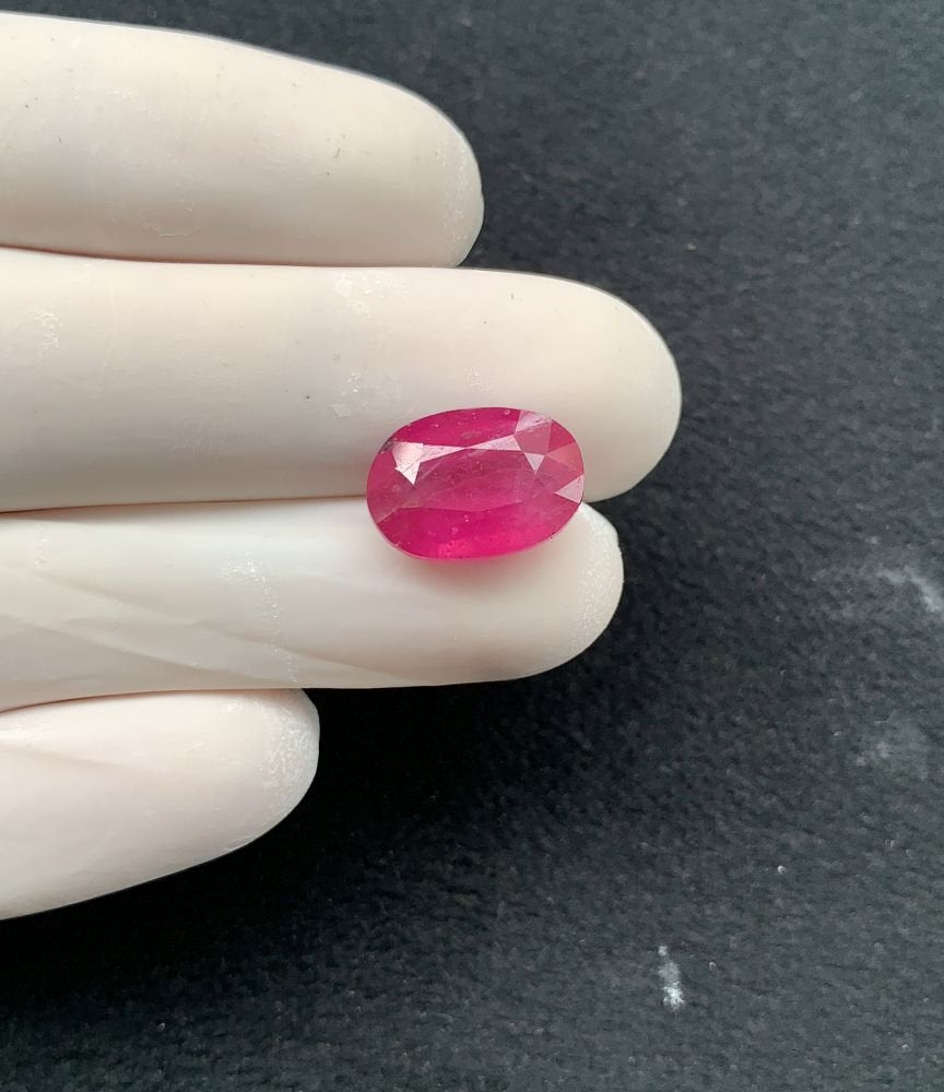 Natural Pink Sapphire Gemstone Faceted Cut Oval Shape High Quality Loose Gemstones For Jewelry Making 15x10x7 MM Size 1 Pcs SM24330