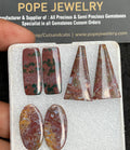 Natural Moroccan Agate Gemstone Smooth Mix Shape Cabochon High Quality Loose Gemstones For Jewelry Making 23-28 MM Size 3 Pair V3695