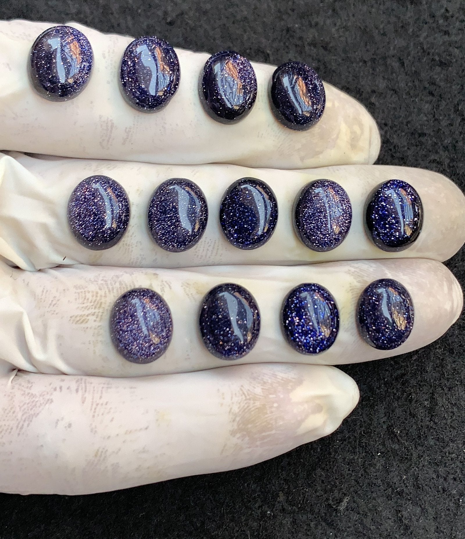 Blue Sandstone Gemstone Smooth Oval Shape Cabochon High Quality Loose Gemstones For Jewelry Making 12x10 MM Size 14 Pcs V4547