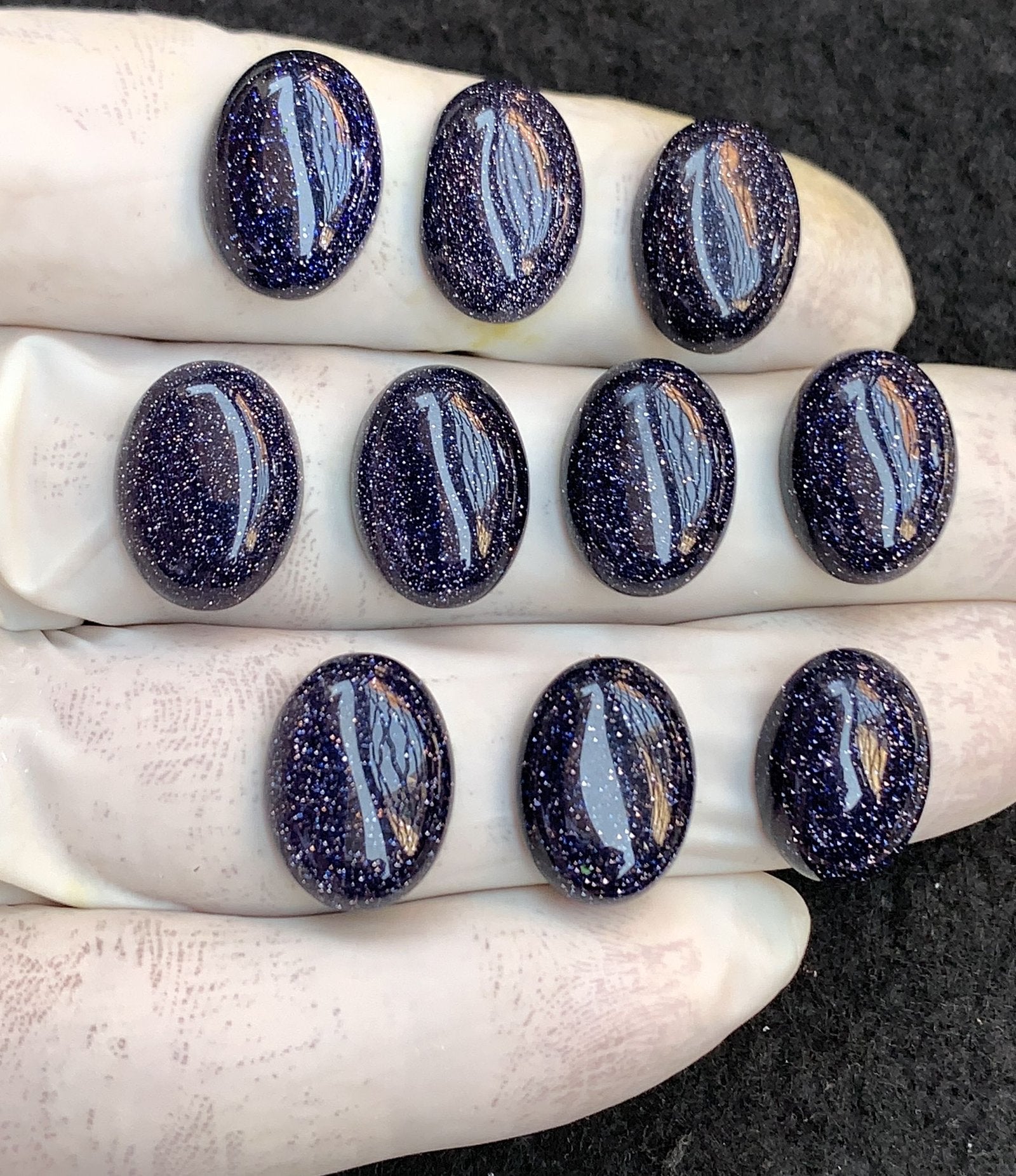 Blue Sandstone Gemstone Smooth Oval Shape Cabochon High Quality Loose Gemstones For Jewelry Making 16x12 MM Size 10 Pcs V4549