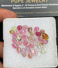 Natural Watermelon Tourmaline Gemstone Smooth Fancy Shape Cabochon High Quality Loose Gemstones For Jewelry Making 5-9 MM Size 34 Pcs V3704
