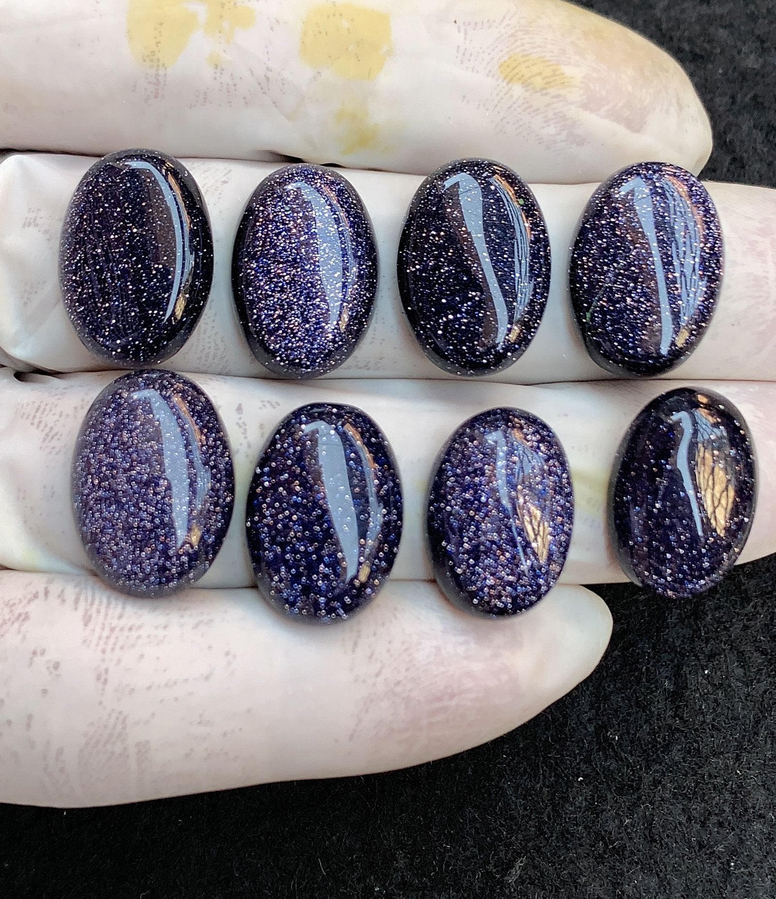 Blue Sandstone Gemstone Smooth Oval Shape Cabochon High Quality Loose Gemstones For Jewelry Making 18x13 MM Size 8 Pcs V4550