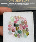 Natural Watermelon Tourmaline Gemstone Smooth Fancy Shape Cabochon High Quality Loose Gemstones For Jewelry Making 6-10 MM Size 34 Pcs V3705