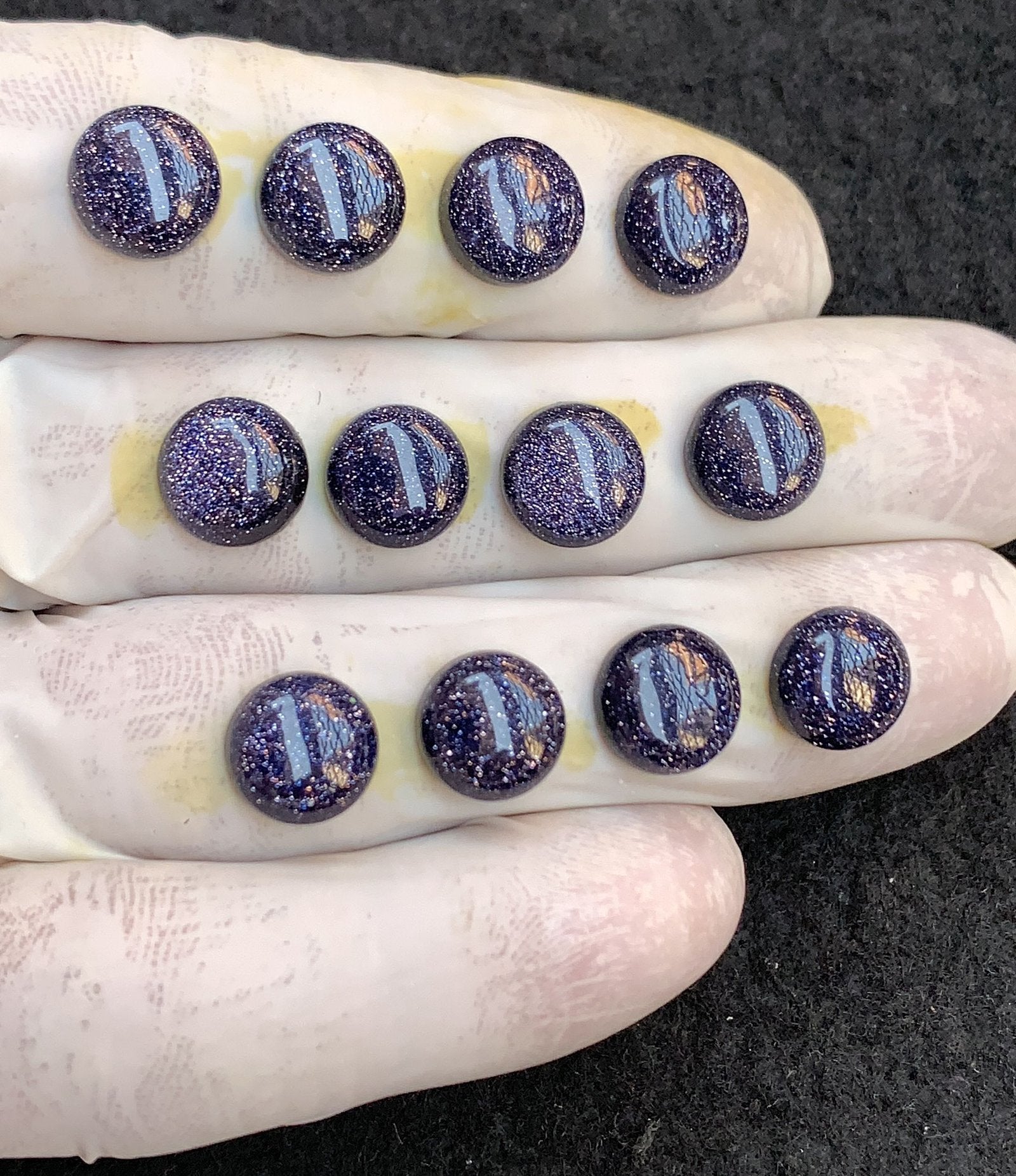 Blue Sandstone Gemstone Smooth Round Shape Cabochon High Quality Loose Gemstones For Jewelry Making 9 MM Size 12 Pcs V4551