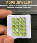Natural Peridot Gemstone Smooth Round Shape Cabochon High Quality Loose Gemstones For Jewelry Making 6 MM Size 20 Pcs V3707