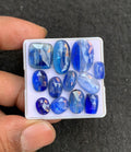 Natural Bi Color Kyanite Gemstone Rose Cut Mix Shape Cabochon High Quality Loose Gemstones For Jewelry Making 9-17 MM Size 12 Pcs V4555