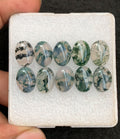 Natural Moss Agate Gemstone Smooth Oval Shape Cabochon High Quality Loose Gemstones For Jewelry Making 14x10 MM Size 10 Pcs V4560
