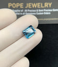 Natural London Blue Topaz Gemstone Faceted Cut Rectangle Shape High Quality Loose Gemstones For Jewelry Making 10x8x4 MM Size 1 Pcs SM24367