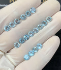 Natural Sky Blue Topaz Gemstone Faceted Cut Round High Quality Loose Gemstone For Jewelry Making Wholesalegems 5 MM Size 18 Pcs SM25355
