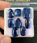 Natural Blue Kyanite Gemstone Step Cut Mix Cabochon High Quality Loose Gemstone For Jewelry Making Wholesalegems 10-15 MM Size 8 Pcs SM25357