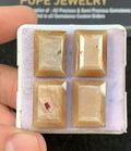Natural Yellow Silky Sapphire Gemstone Step Cut Rectangle Cabochon Loose Gemstone For Jewelry Making Wholesalegems 17x12 MM 4 Pcs SM25361