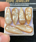 Natural Yellow Silky Sapphire Gemstone Rose Cut Pear Cabochon Loose Gemstone For Jewelry Making Wholesalegems 25x10 MM Size 6 Pcs SM25366